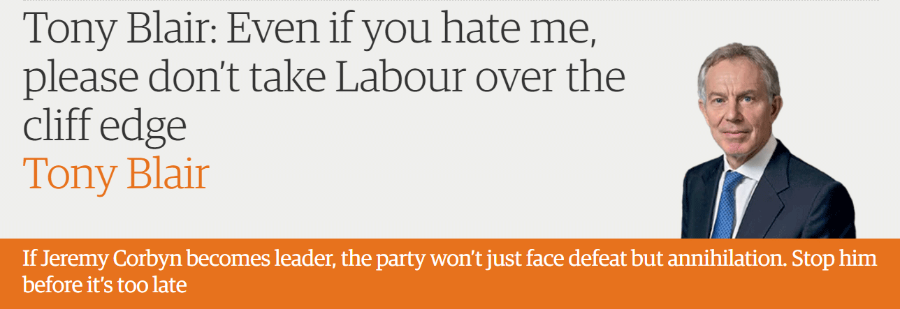 Tony Blair: Even if you hate me, please don’t take Labour over the cliff edge